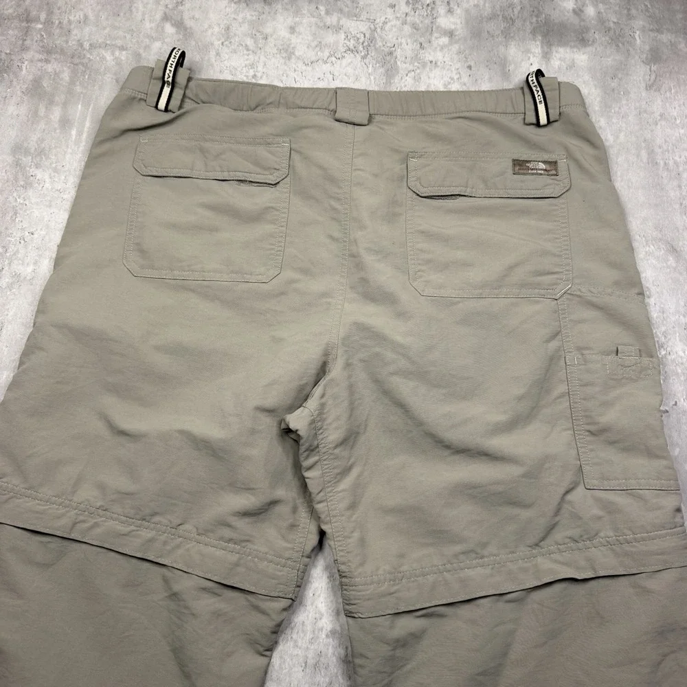 The North Face Men's Large Nylon Convertible Cargo Hiking Pants Outdoor Beige